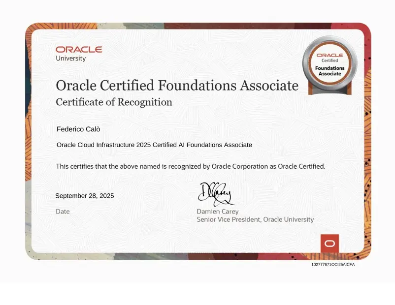 Oracle Certified Foundations Associate